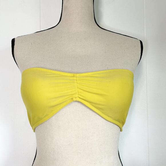 Pakaloha Other - Pakaloha Yellow Strapless Bandeau Bikini Top Strappy Bikini Top Women's Small